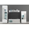 Wall unit Aro 2 with LED light White mat & concrete grey industry