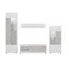 Wall unit Aro 2 with LED light White mat & concrete grey industry