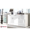 Wall unit Yeti + Sideboard with LED light High Gloss